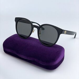 NEW Gucci GG1339SK 002 Black Grey Polarized Oval Women Sunglasses